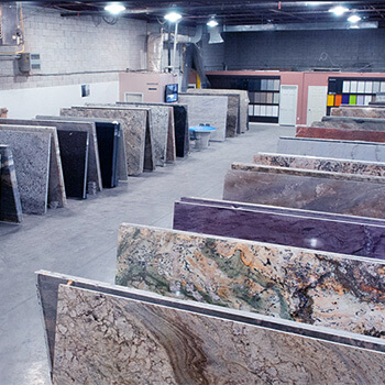 marble counter tops placed in bulk