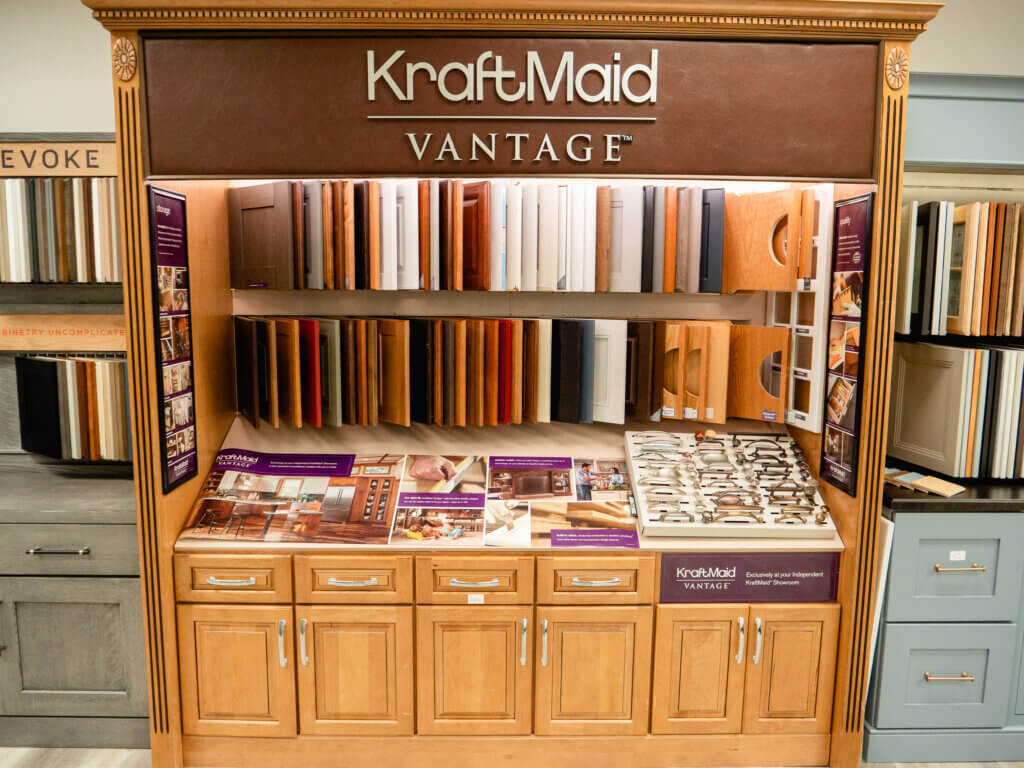Kraftmaid cabinet display at Sterling VA showroom