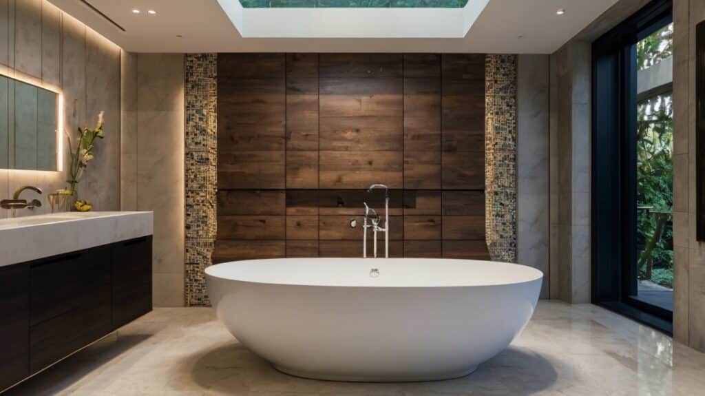 bathroom design featuring a Freestanding Bathtub 