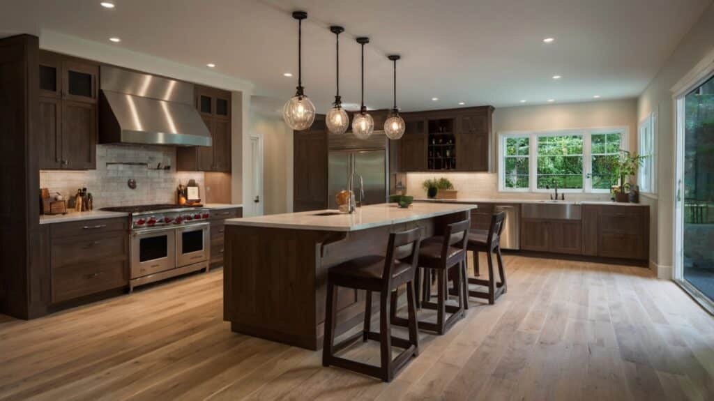 kitchen design featuring pendant lights