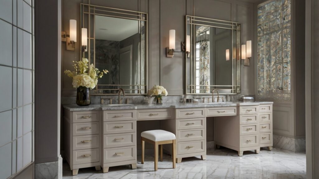 Luxury bathroom with double vanity