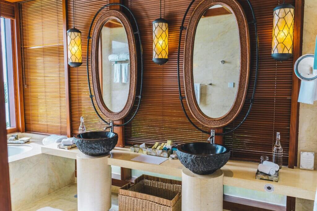 Coastal retreat double bathroom vanity