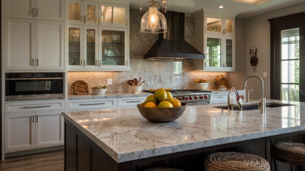 kitchen design featuring a quartz countertop