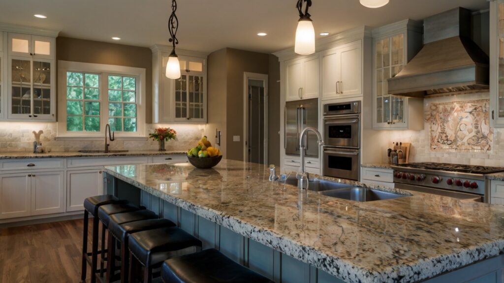 kitchen design featuring granite countertop