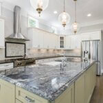 new kitchen remodeling project with marble countertop