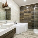 Modern bathroom with energy-efficient fixtures