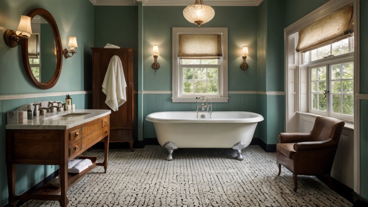 1940s vintage bathroom design