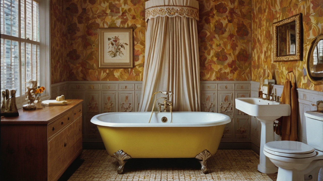 1970s vintage bathroom design