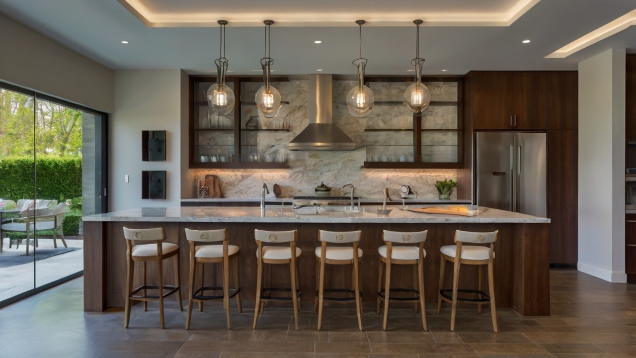 kitchen design featuring a large kitchen island