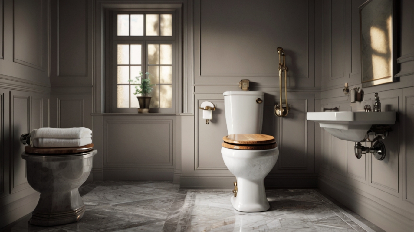 vintage bathroom design featuring a high-level toilet cistern