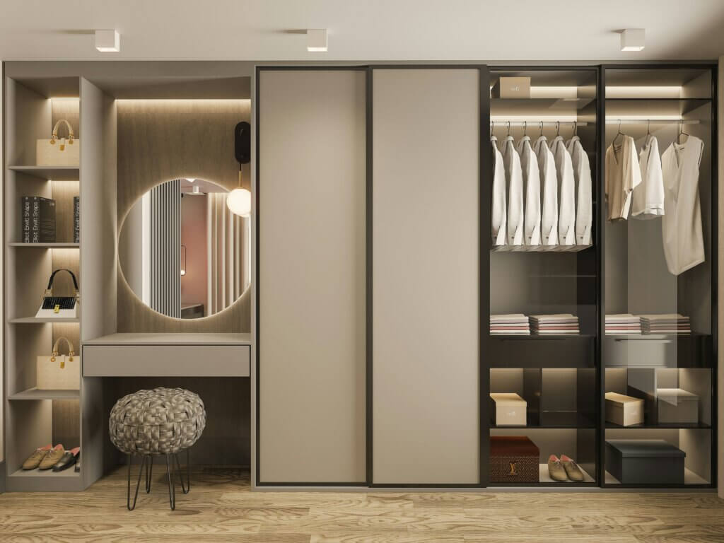 Closet design with smart technology integration