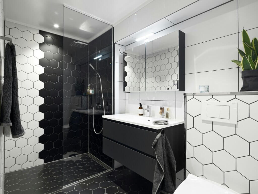 Feature Wall with Bold Tiles 