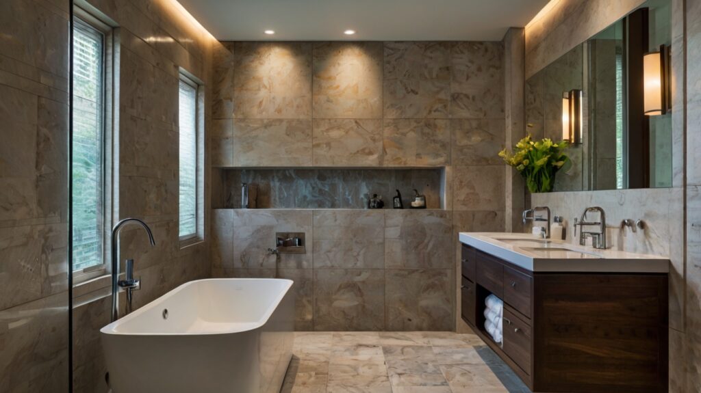 bathroom design featuring a wall-mounted vanity 