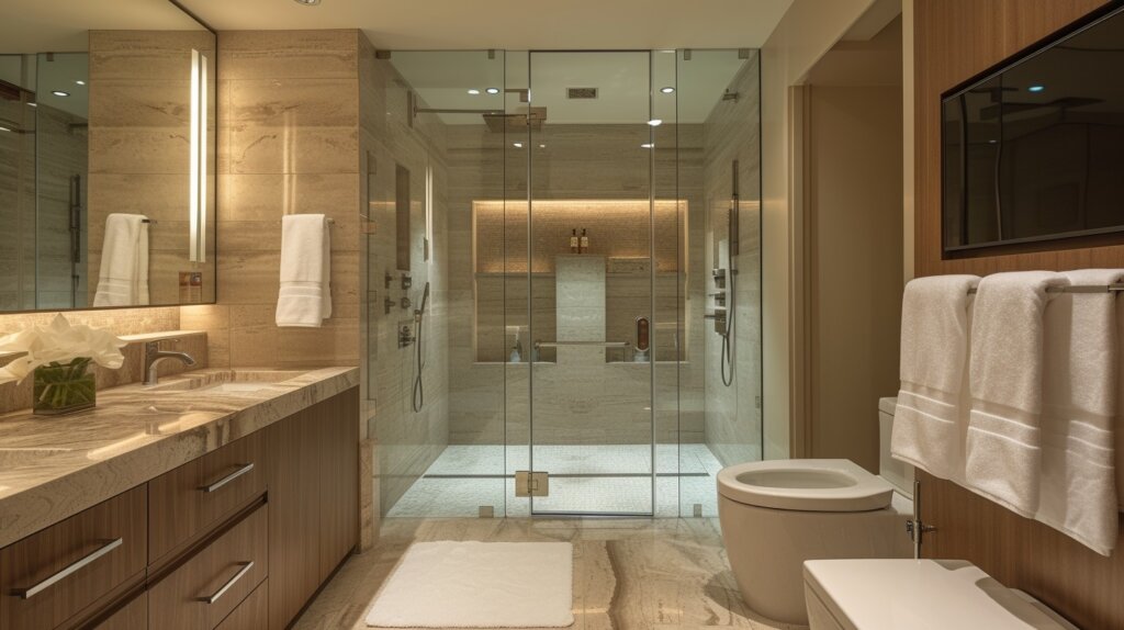 Elegant bathroom with Earthy Color Palette