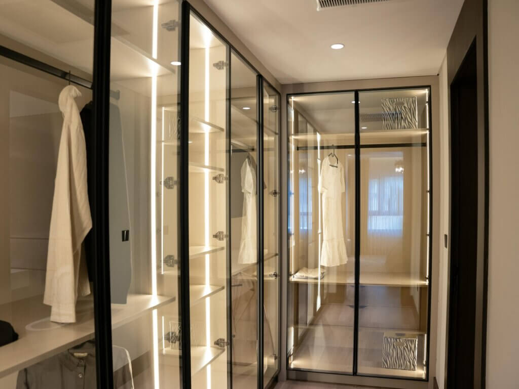 LED Strip Lighting in modern wardrobe