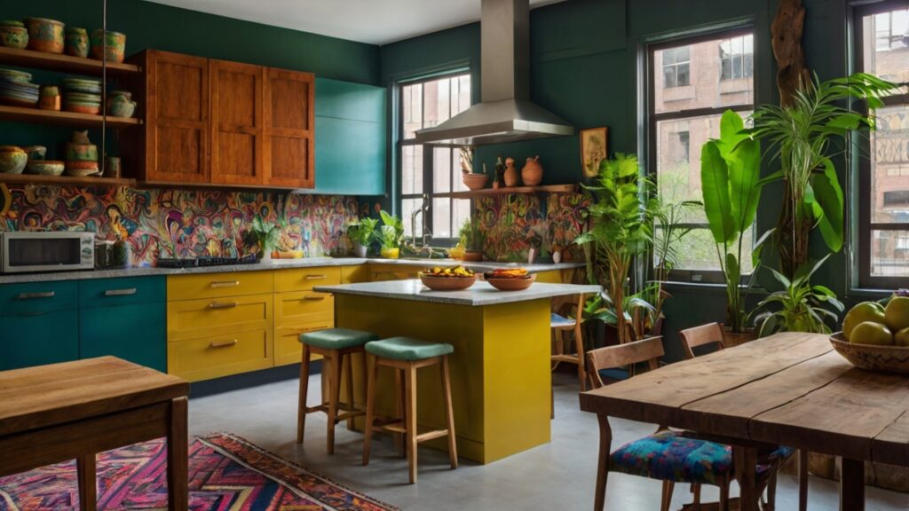 South American Jungle-Inspired Kitchen in the City