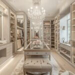 Luxurious Closet Space with smart closet cabinet solutions