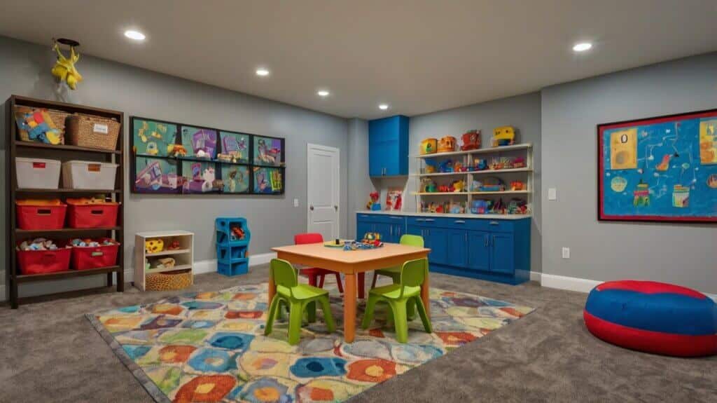kid-friendly playroom and learning center