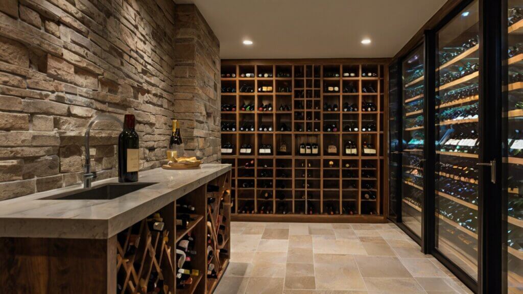 modern wine cellar & tasting room