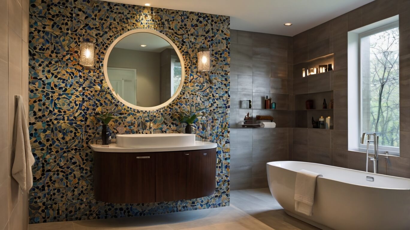 Creative Modern Bathroom Backsplash Ideas