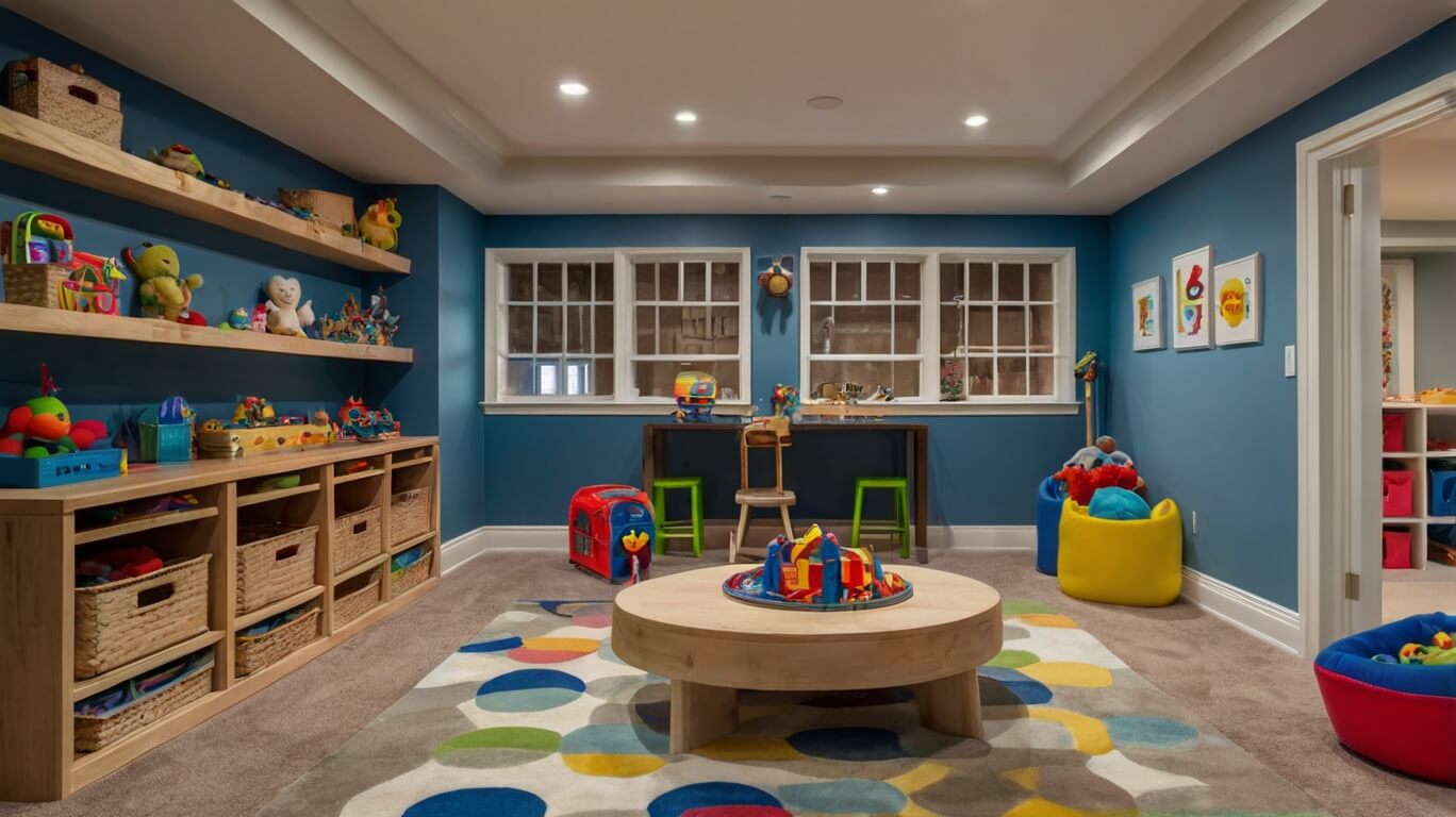 How to Design a Kid-Friendly Basement Playroom