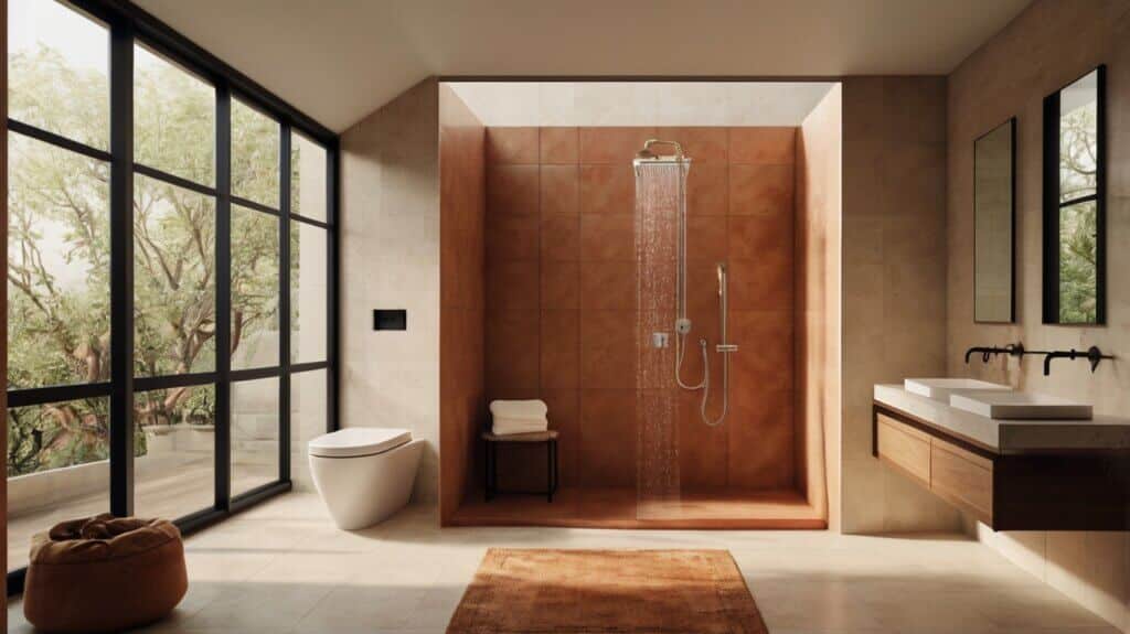 with shower