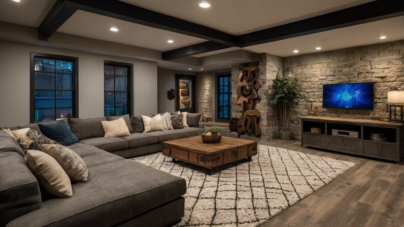 Modern Basement Design Trends: Embracing Industrial Style and Cozy Retreats