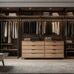 modern wardrobe with a perfect closet layout