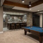 multi-functional contemporary basement ideas