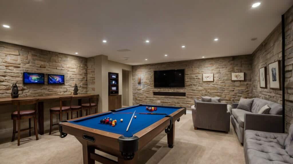 versatile game zone with modular furniture