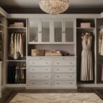 feminine walk-in closet design