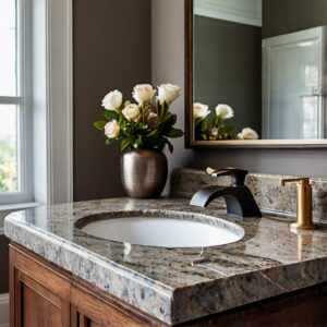 granite bathroom countertop