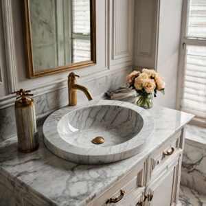 marble bathroom countertop