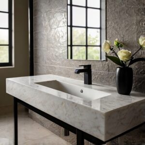 solid surface bathroom countertop