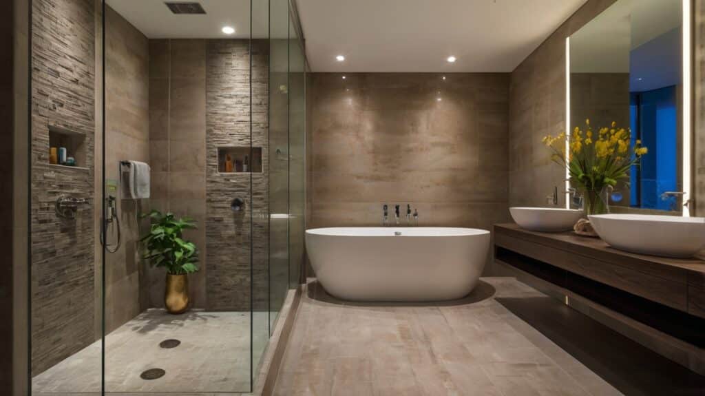 cozy bathroom design featuring heated floors