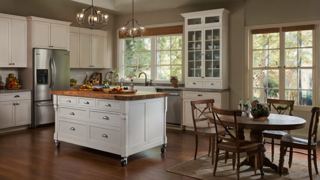 kitchen design featuring a kitchen island cart