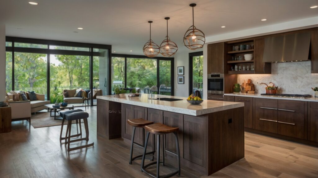 kitchen design featuring an open-concept island