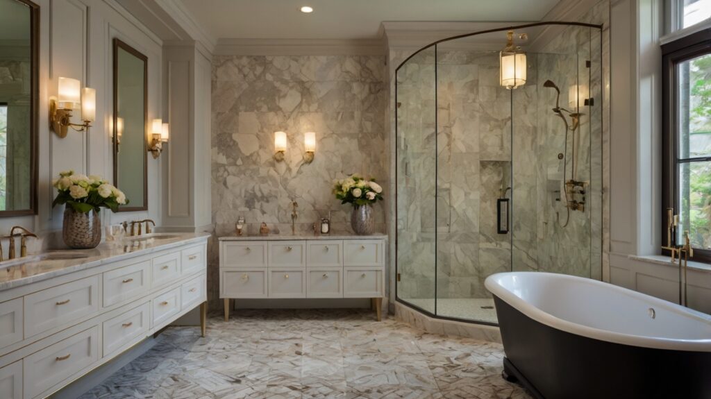 timeless bathroom design featuring little touches of luxury 